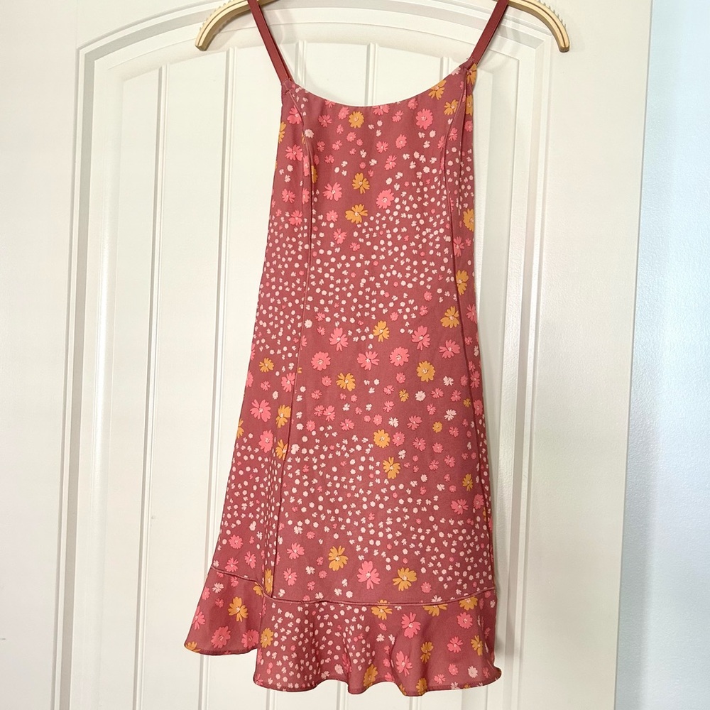 Aerie Floral Pink and Yellow athletic dress
